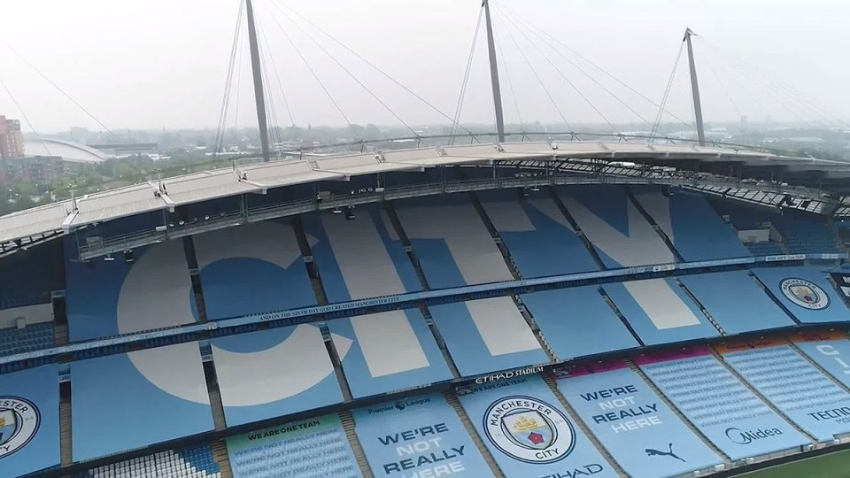  City have covered their empty seats ahead of the Arsenal game