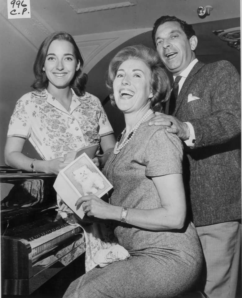 Vera Lynnwith her husband, Harry Lewis, and daughter Virginia, who celebrated her 20th birthday in Christchurch New Zealand in 1966