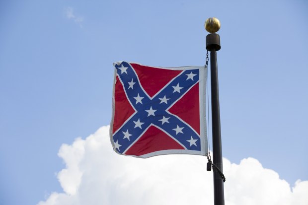 The Confederate battle flag