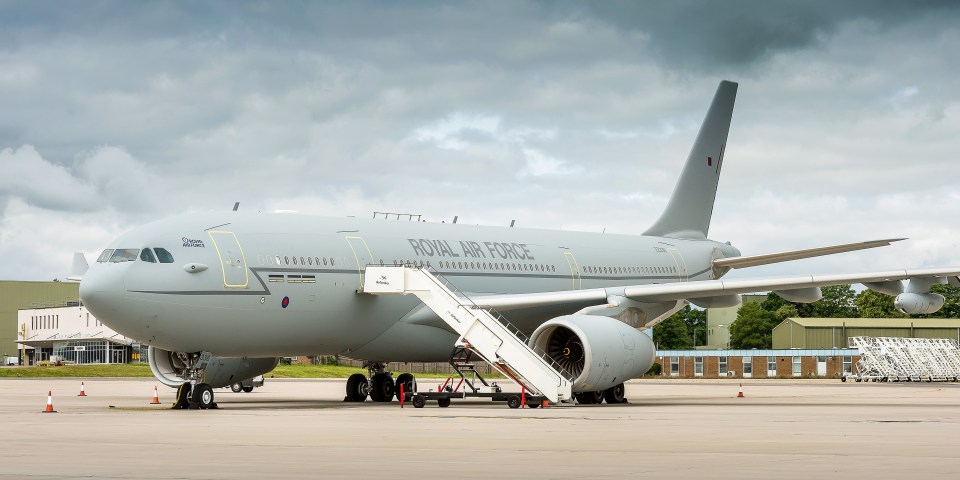 The RAF Airtanker A330 Voyager ZZ336 used to be grey 