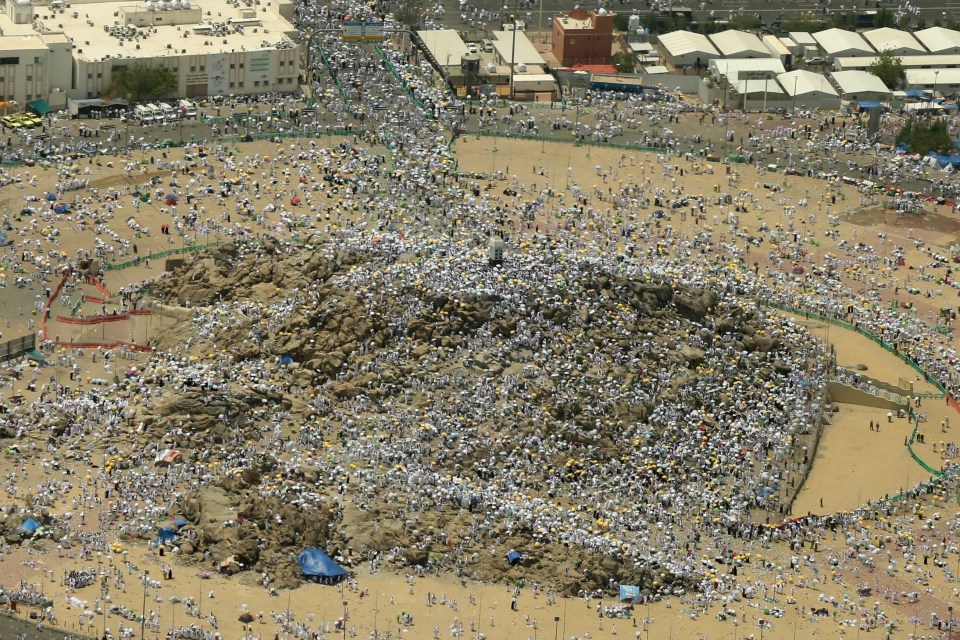 Hajj Pilgrims visiting Mount Arafat