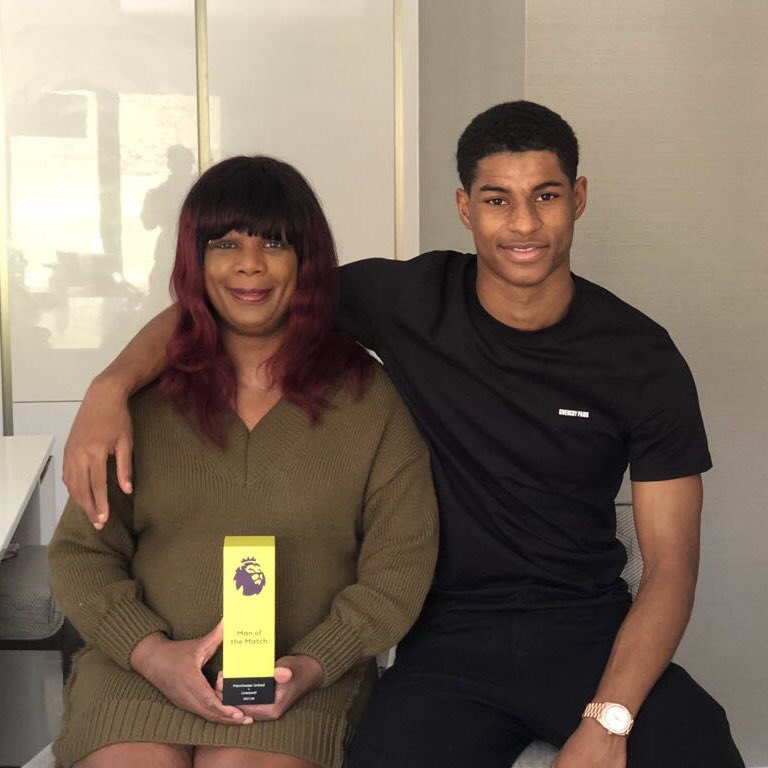 Marcus Rashford’s proud mum Mel, pictured, phoned him 10 times after her hero son changed the lives of millions of kids