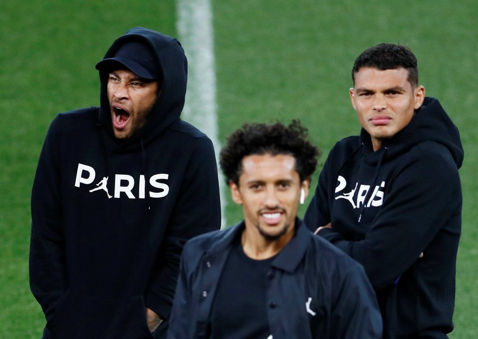  Marquinhos (centre) and Silva (right) might be better than van Dijk, but clearly seem to bore compatriot Neymar here