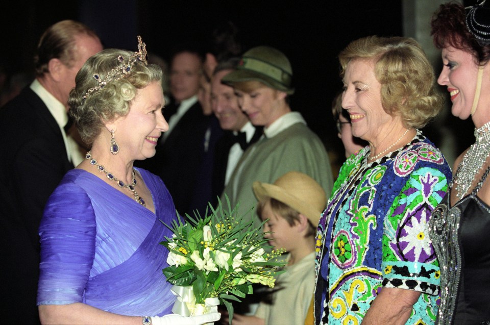 Dame Vera with the Queen on the 40th Anniversary of Accession at Earl's Court