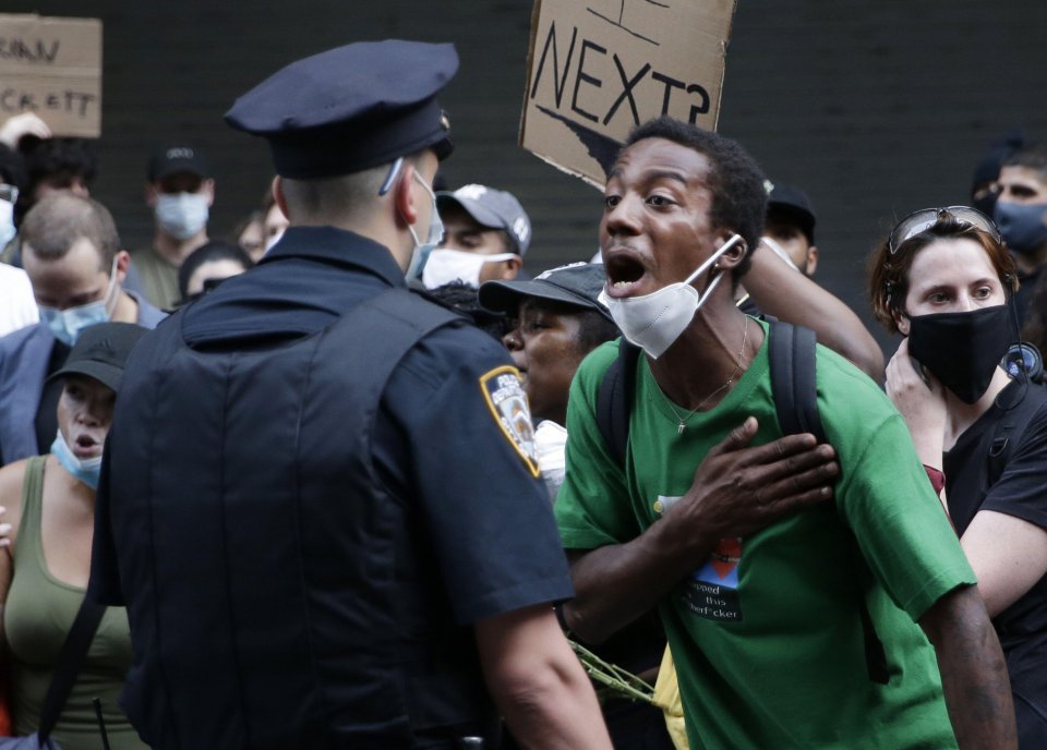 Black Lives Matter protesters clash with NYPD cops as protests around the country continue over the death of George Floyd 