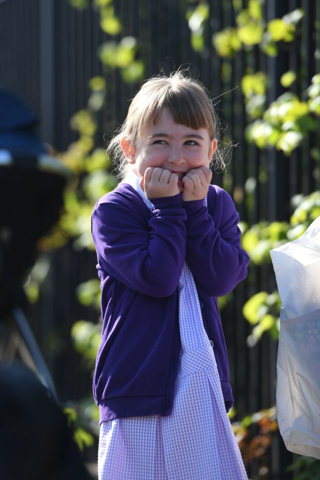  An eager Grace returns to classes at Queen's Hill Primary School, Costessey