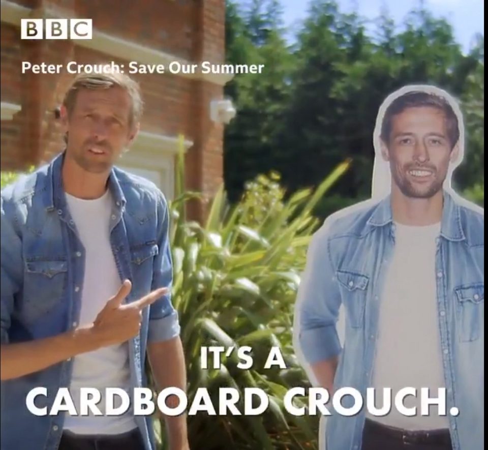  Peter took the cutouts from the set of his new BBC show Save Our Summer