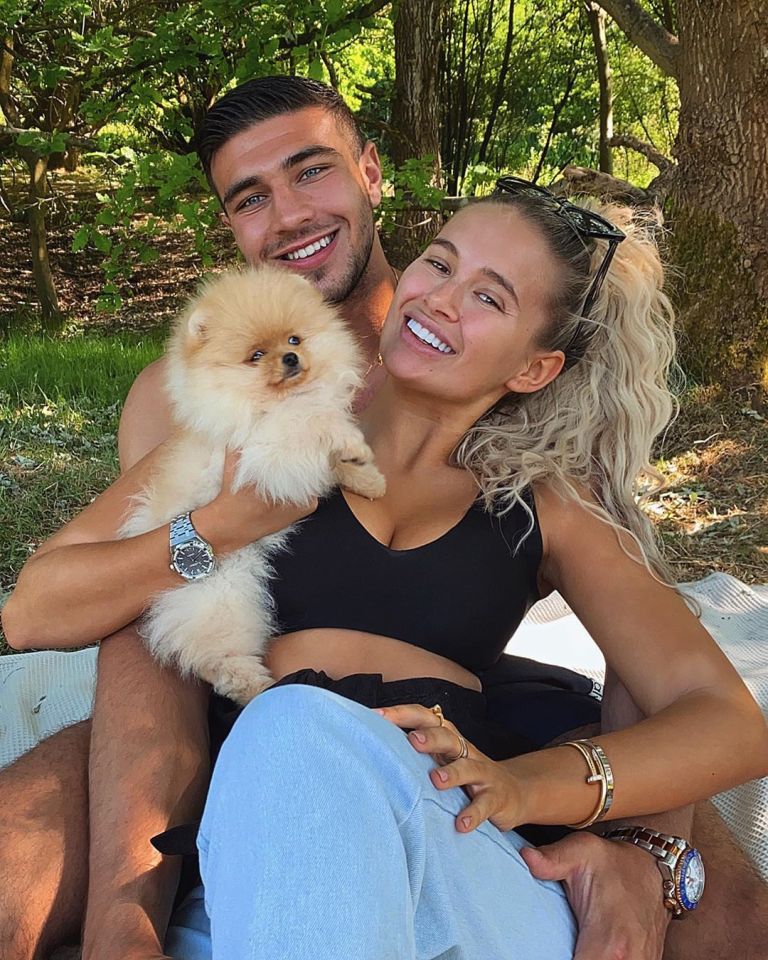  Molly-Mae Hague with boyfriend Tommy Fury and puppy Mr Chai before his shocking death