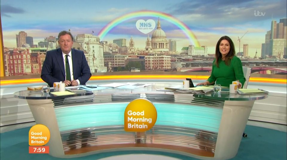  Piers Morgan and Susanna Reid on Good Morning Britain