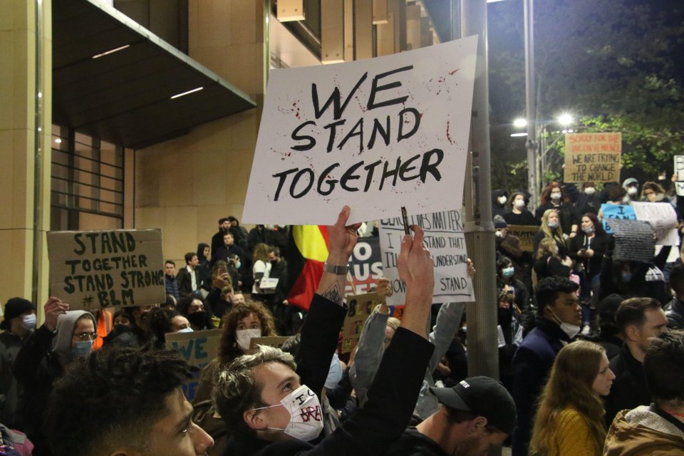  Australians gathered in Sydney to condemn the government over its treatment of indigenous Australians