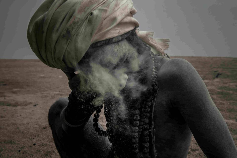  Ash is used to cover the bodies of Aghori cult members