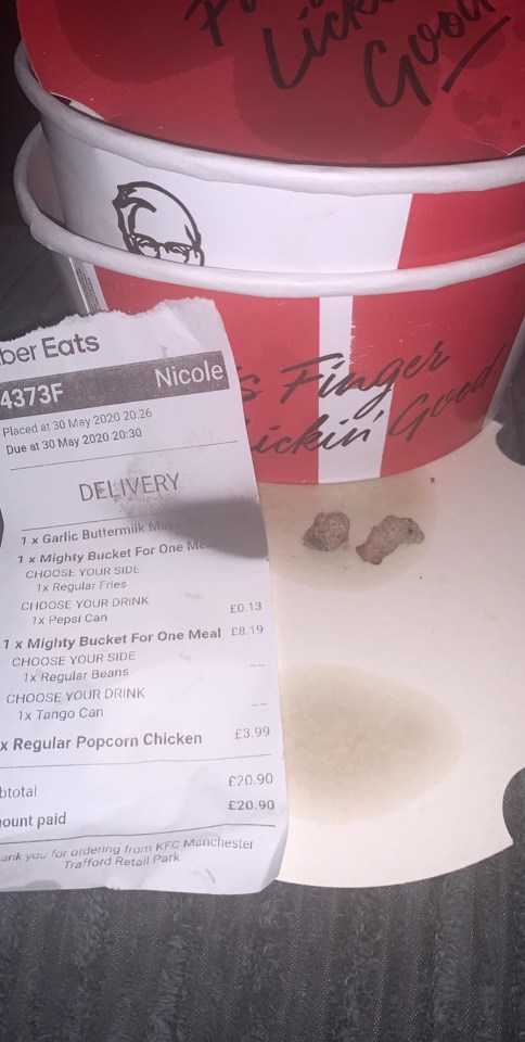 Nicole’s first KFC order in months due to coronavirus lockdown