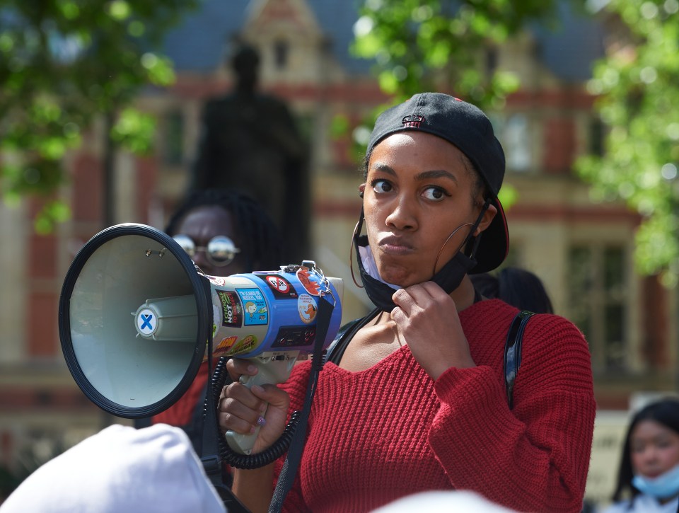 Protestors chanted and recited poetry at an event last week