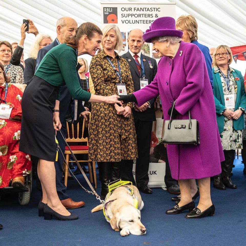 The Queen also shared this adorable photo featuring a guide dog on her Instagram account