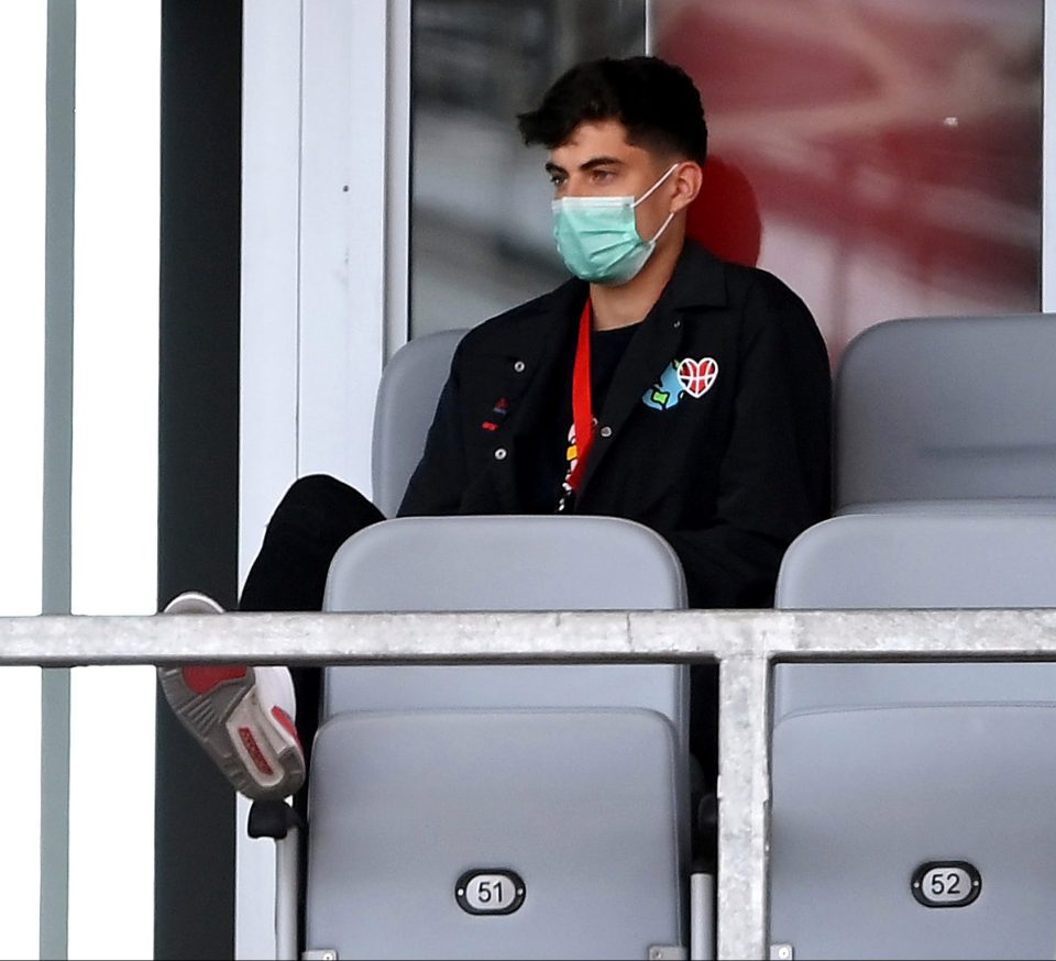  Kai Havertz watched on as his Bayer Leverkusen side lost 4-2 to Bayern Munich with his future still undecided amid plenty of interest