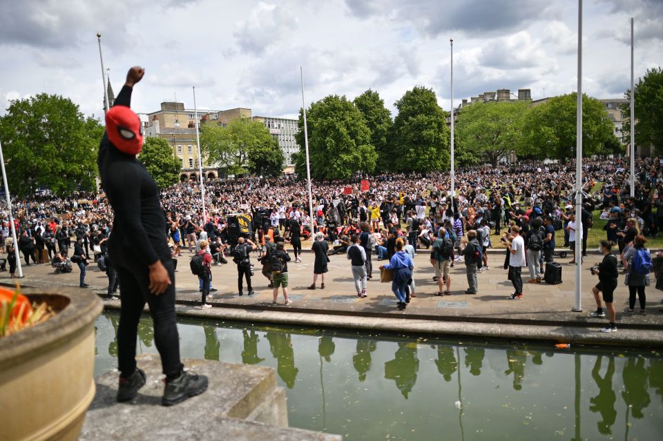 A rally also took place in Bristol on Sunday