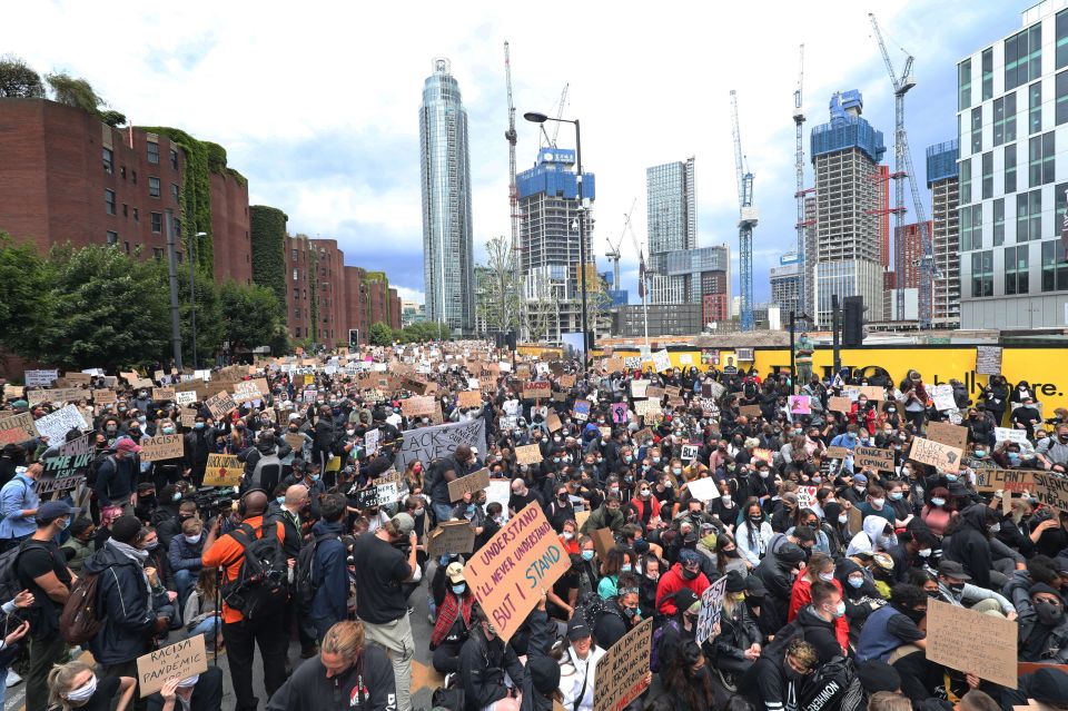 The demonstrators descended on London on Sunday