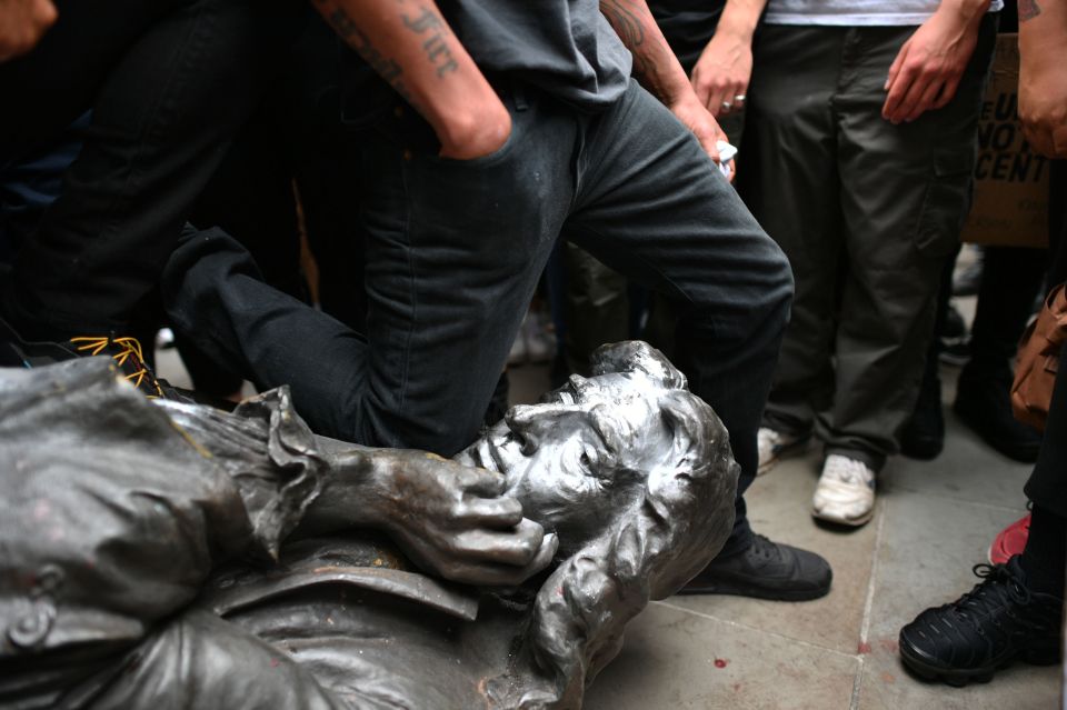 The Edward Colston statue was torn down by Black Lives Matter protesters during a march in Bristol on Sunday