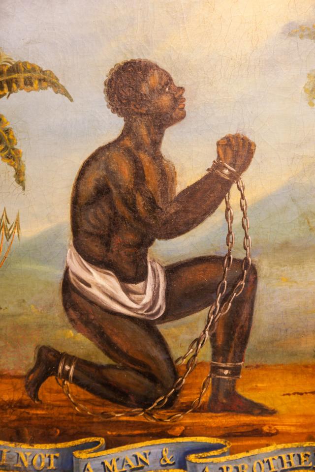 Slaves bought in West Africa were branded and packed on to ships for a six to eight week voyage to the Americas