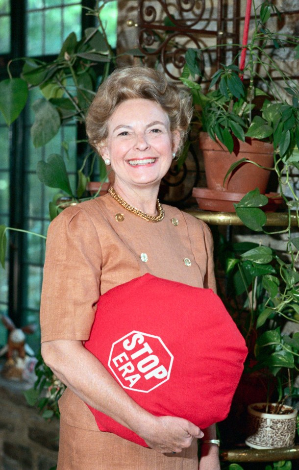 She plays Phyllis Schlafly, who campaigned against the the Equal Rights Amendment in the 1970s