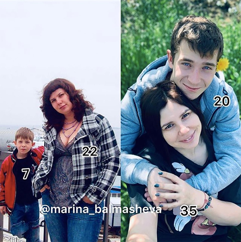  An image shows Marina and Vladimir together when he was just 7