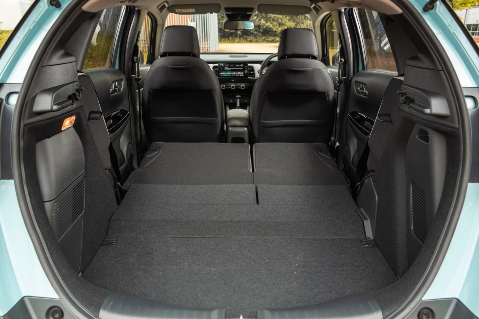  Flip down the rear seats and the seat bases sink into the footwell to create a huge load space