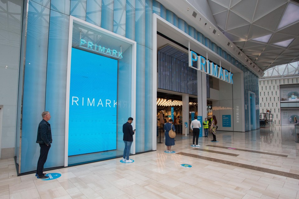 Shoppers will have to queue 2m apart outside of Primark stores 