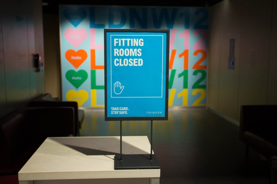 Primark's fitting rooms will remain closed when stores reopen