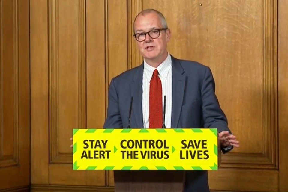 Sir Patrick Vallance speaking at the Downing Street press conference tonight