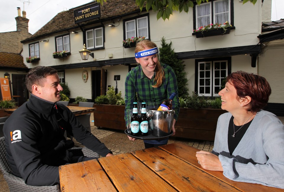 Staff can also choose to wear protective visors to keep safe