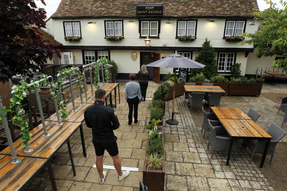 When you arrive at a Greene King pub you may have to queue to enter to ensure pubs don't get overcrowded