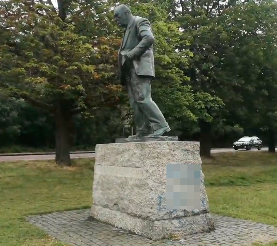 The statue based in London was covered in graffiti after a Black Lives Matter protest