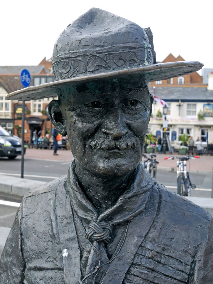 The statue of Robert Baden-Powell is due to be put in storage later today