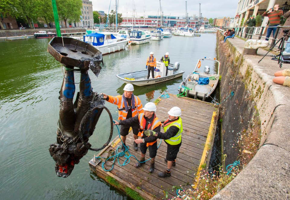 It was hauled out of the water today and will be taken to a museum 