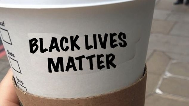 Some have called for customers to personally rename their coffee cups in support of the BLM movement 