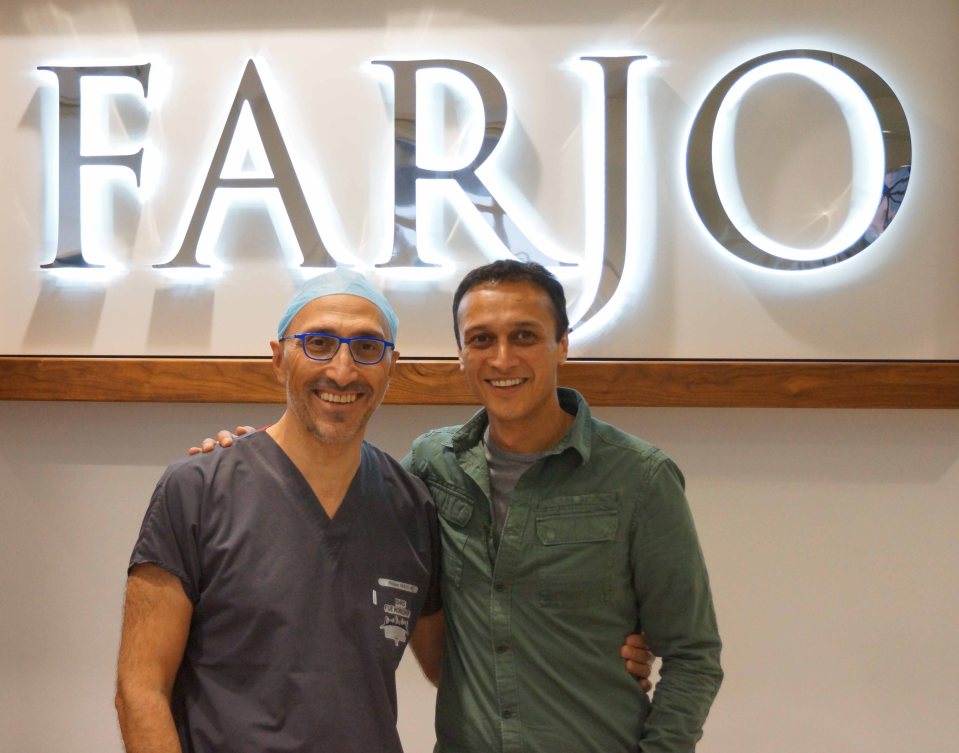 Dr Bessam Farjo carried out the procedure on Chris