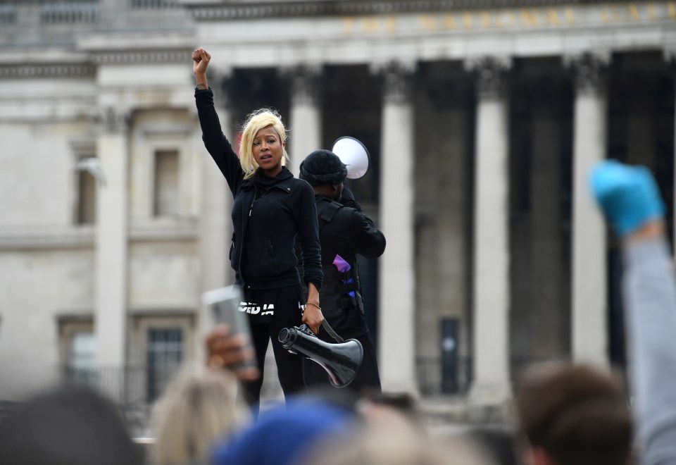 Imarn Ayton, 29, urged BLM demonstrators to stay away for fear of a 'race war' 