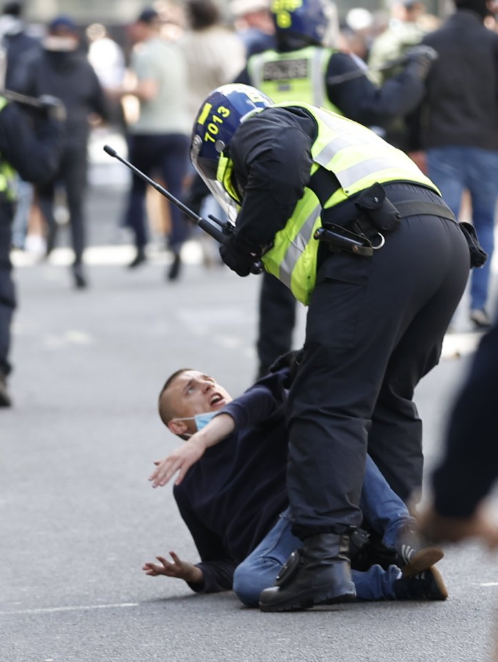 There were ugly scenes in central London