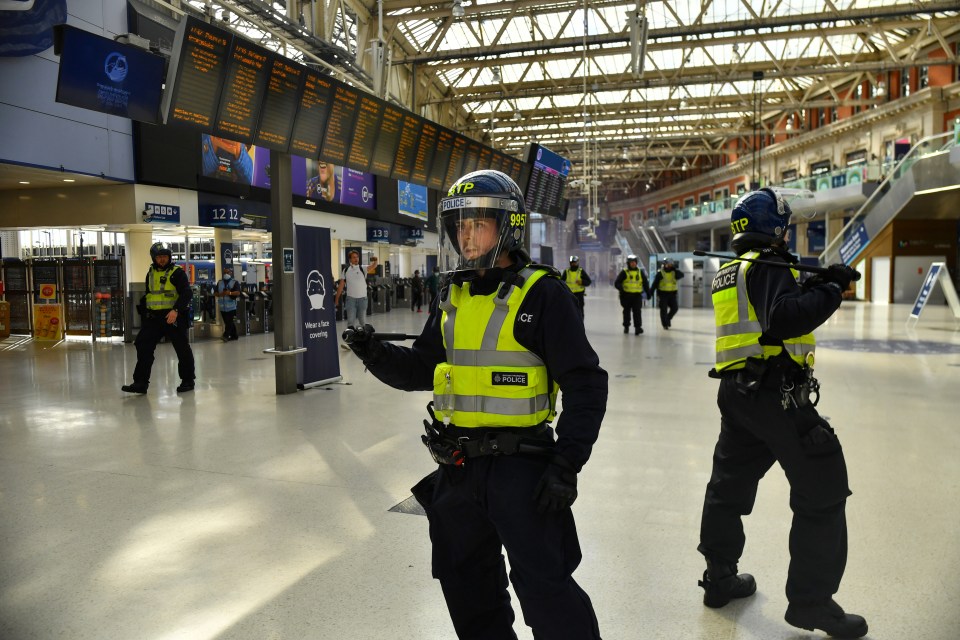 Yesterday, police rushed to Waterloo Station after a peaceful demonstration became violent as two protest groups clashed in central London