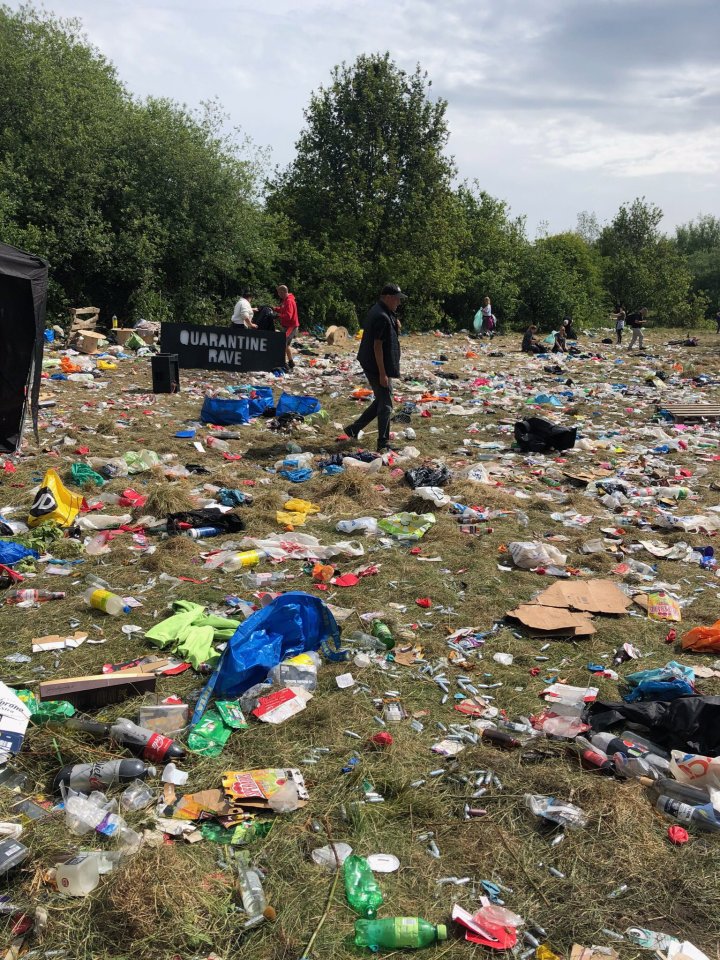  The aftermath of an illegal rave in Failsworth, Oldham