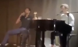  Djokovic also performed a duet on stage on a night out