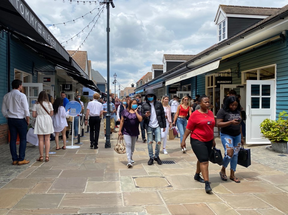 Shoppers  had been queuing up outside the stores an hour before they even opened