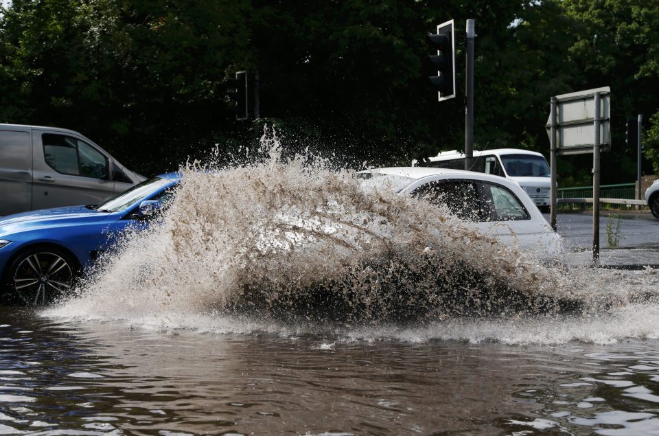  Rainfall in Stourbridge made roads unpassable for many