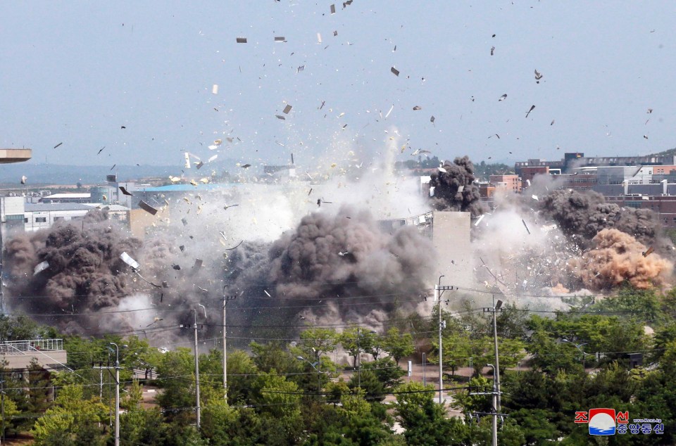 Explosions rip through the liaison office in the shocking stunt back in June