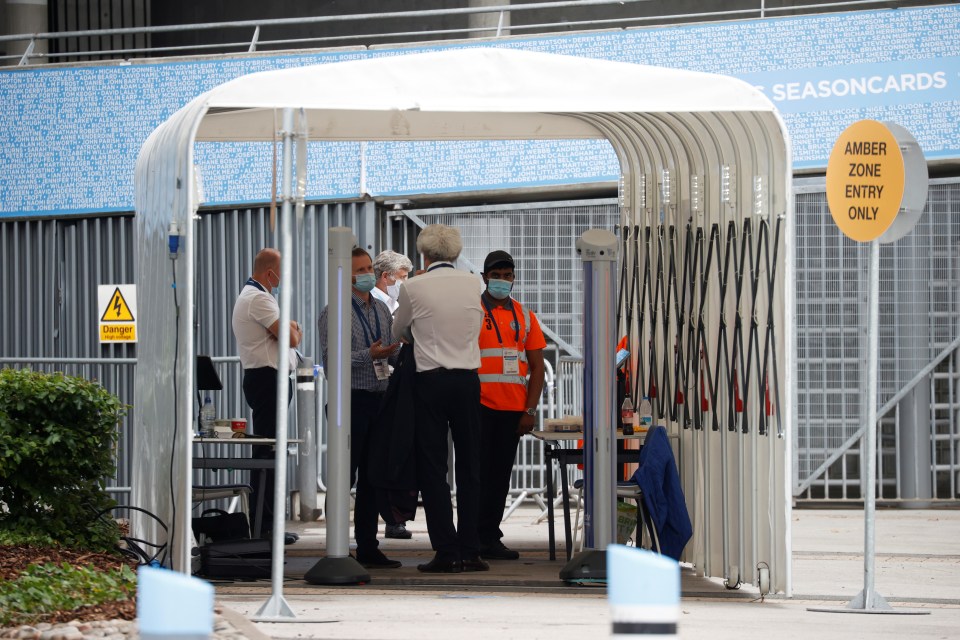  Entrances into stadiums are being closely monitored