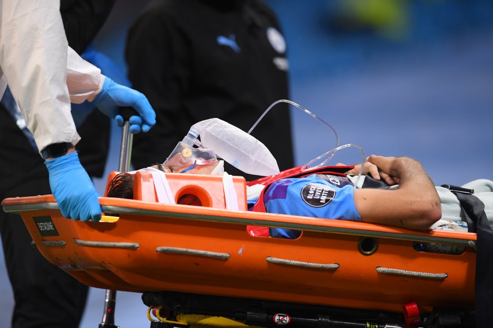  Eric Garcia was taken off the field on a stretcher and required oxygen