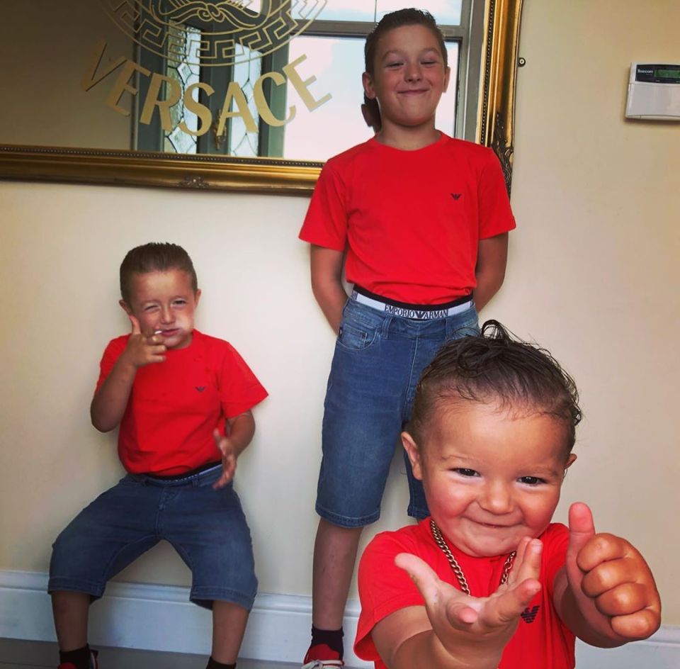 Tyson's sons definitely have a family resemblance, and their matching outfits only makes them look more identical