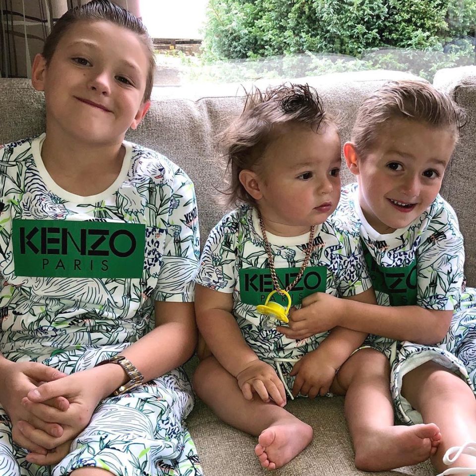 The Tyson boys all share the name Prince, and it seems that all their clothes match too - including these £143 Kenzo sets