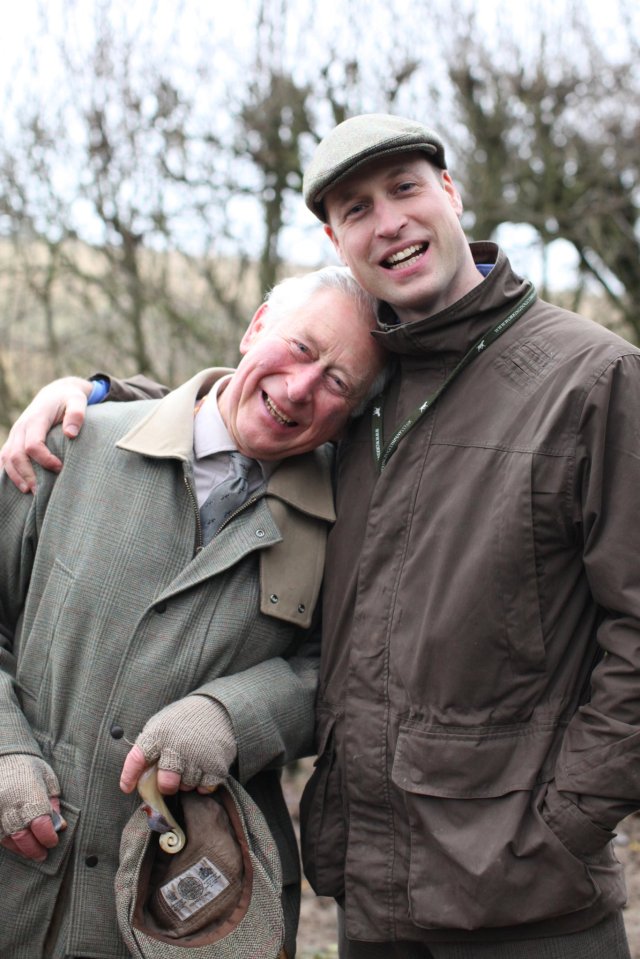 The Cambridges also posted this smiling shot of Prince William and Prince Charles, which was taken at Sandringham in December 2019