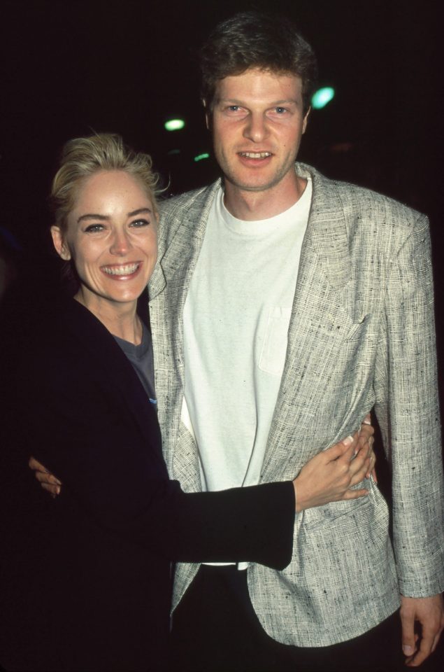  Bing with actress Sharon Stone